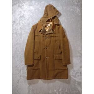 Vintage WOOLRICH USA Cotton Sherpa Lined Brown Coat Sz L / 44
